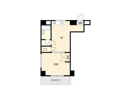 ZION COURT 上池台(1DK/3階)の間取り写真