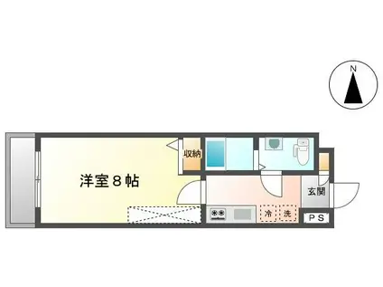 フラッティ壬生坊城(1K/2階)の間取り写真
