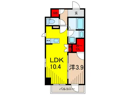 東和ビル本町(1LDK/2階)の間取り写真