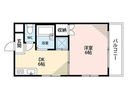 SHINING VILLA(1DK/3階)の間取り写真