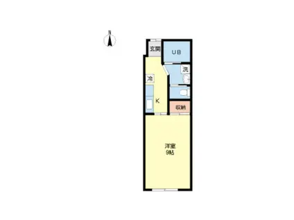 メルヴィII(1K/2階)の間取り写真