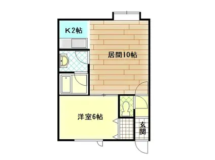 ルージュ4・5(1LDK/1階)の間取り写真