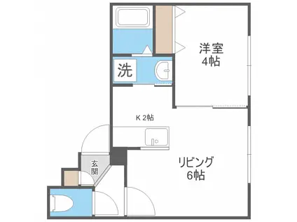 アーク琴似2・5(1DK/4階)の間取り写真
