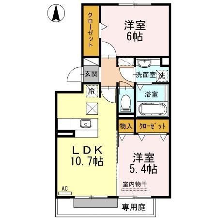 グランメゾン(2LDK/1階)の間取り写真
