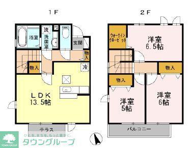 セジュール下瀬谷E棟(3LDK/2階)の間取り写真