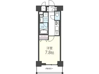 メゾン ド ソレイユ(1K/4階)の間取り写真
