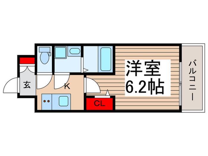 KDXレジデンス成増(1K/3階)の間取り写真