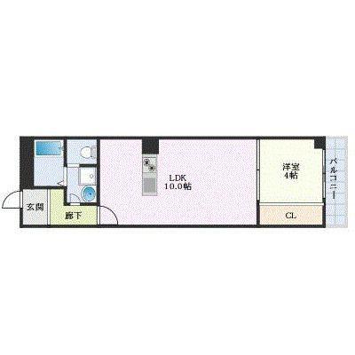 RAFFINE大阪九条(1LDK/2階)の間取り写真