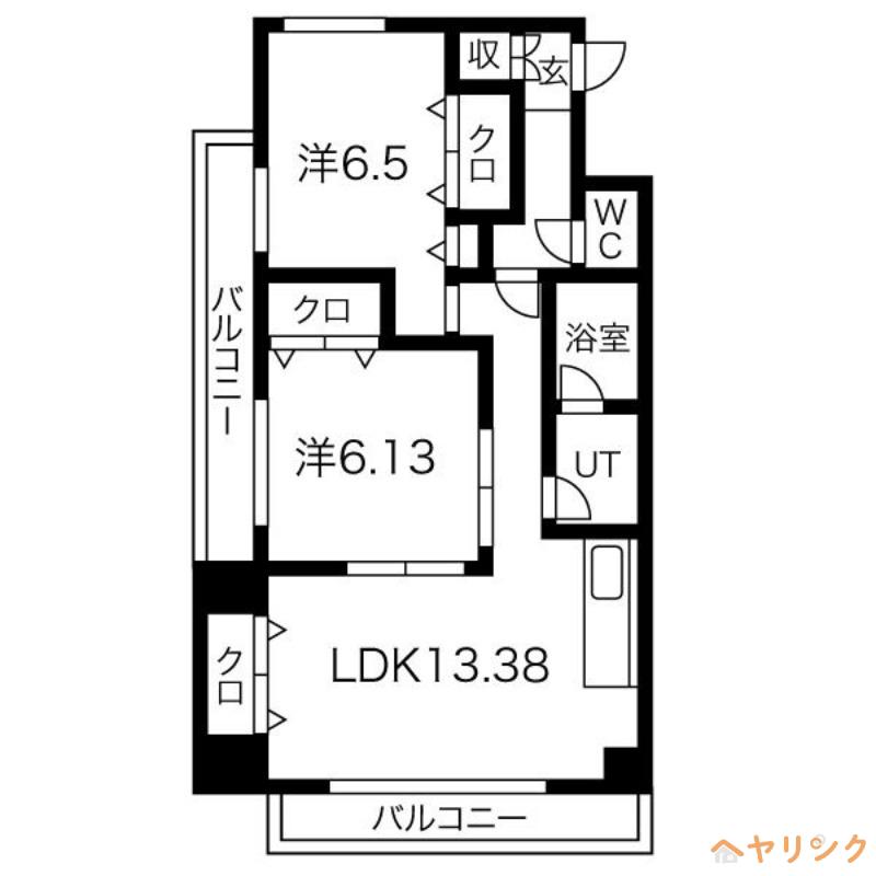 アーバンスクエアIII(2LDK/2階)の間取り写真