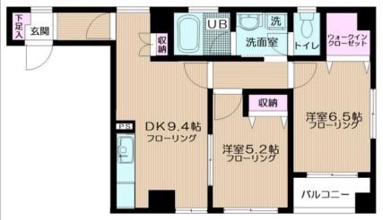 ドミール蔵前(2DK/1階)の間取り写真