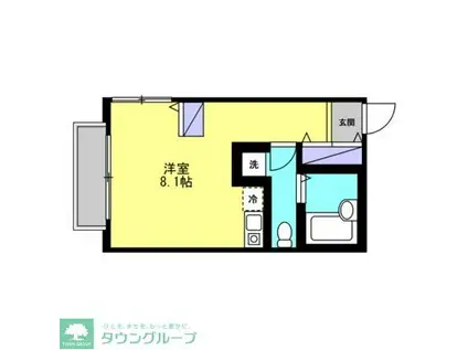 GRACE HEIGHTS KITANO(ワンルーム/2階)の間取り写真