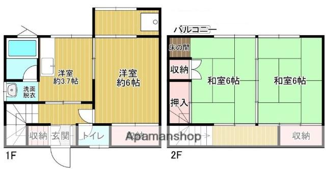 南村コーポ(3K/1階)の間取り写真