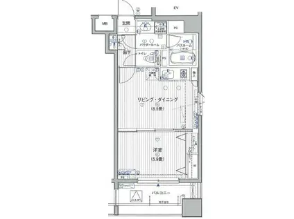 ラグジュアリーアパートメント三ノ輪(1LDK/2階)の間取り写真