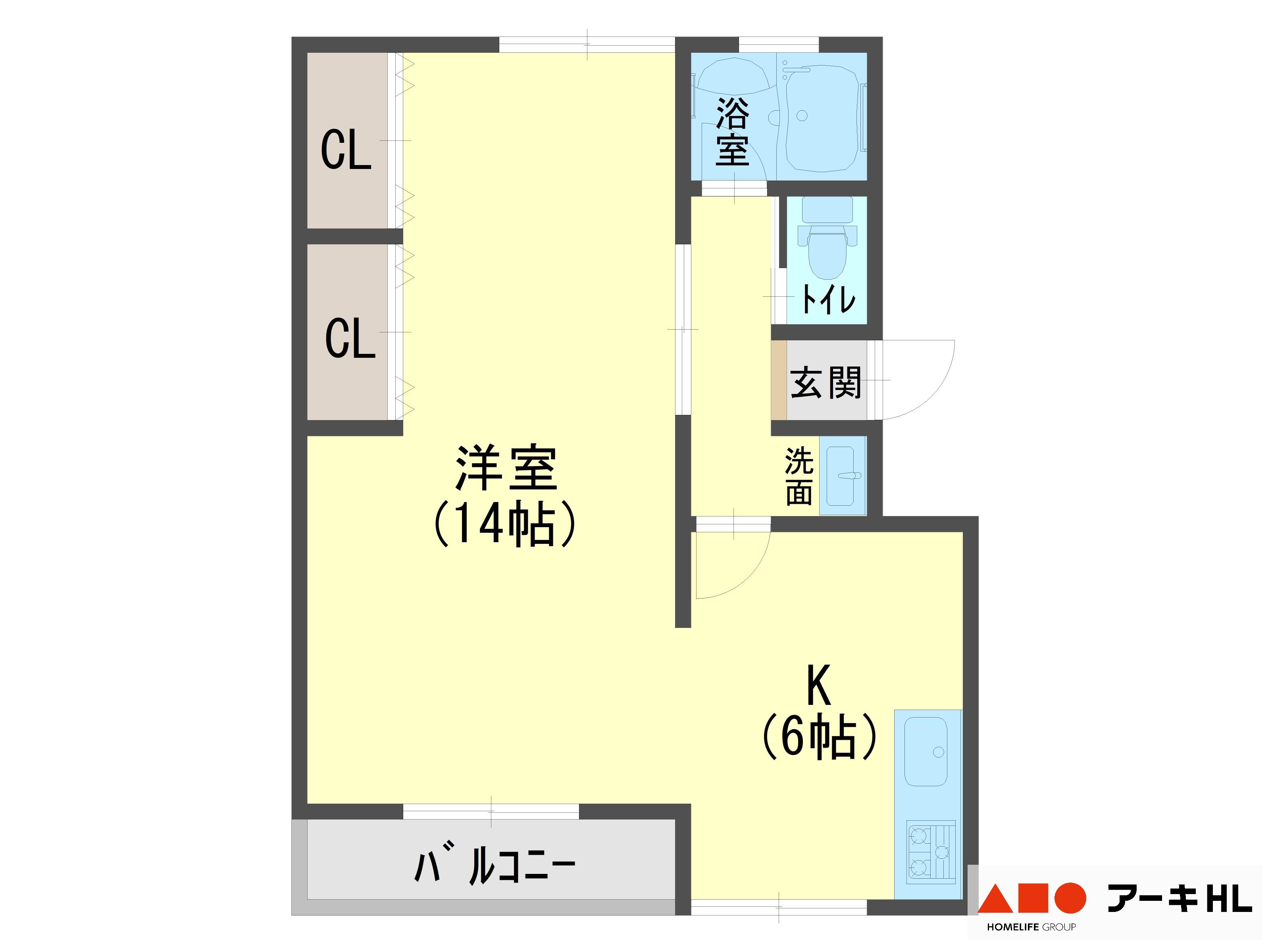 ときわコーポ1号館(1K/3階)の間取り写真