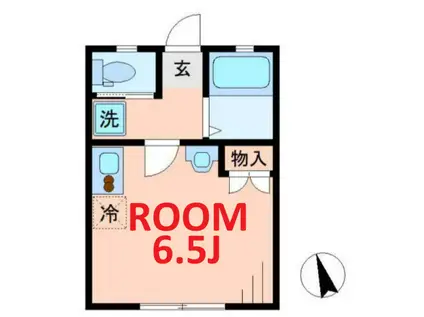 シモンズホール(ワンルーム/1階)の間取り写真