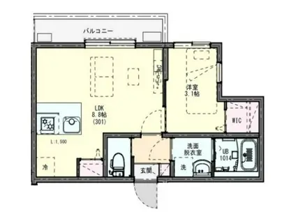 KLEIS一之江II(1LDK/3階)の間取り写真