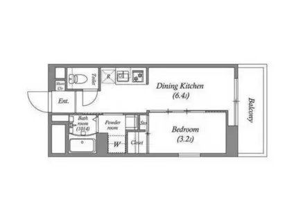 エクセラン池袋(1DK/3階)の間取り写真