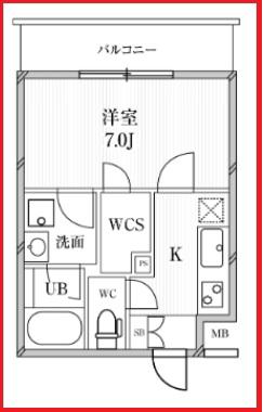 アネックス池之端(1K/1階)の間取り写真