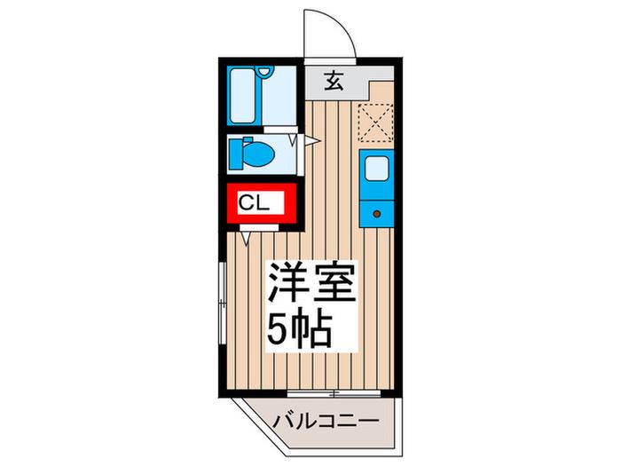 フレンドリッチハウス町屋(ワンルーム/2階)の間取り写真