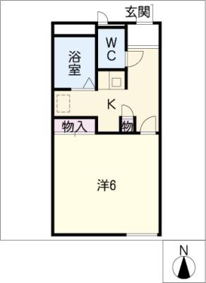 レオパレスタチバナ(1K/2階)の間取り写真