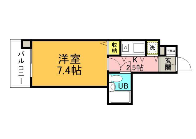朝日プラザ横川駅前(1K/8階)の間取り写真