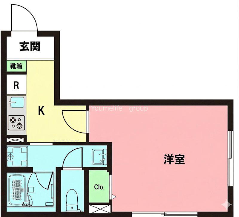 海老名市柏ヶ谷3丁目(1K/3階)の間取り写真