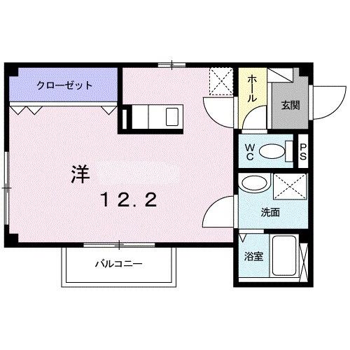 グランツ(ワンルーム/2階)の間取り写真
