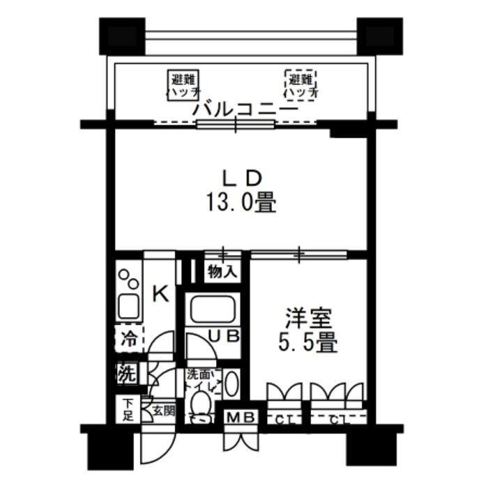 レジディア錦糸町(1LDK/11階)の間取り写真