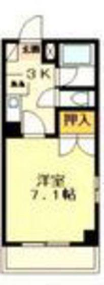 アートビル(1K/4階)の間取り写真
