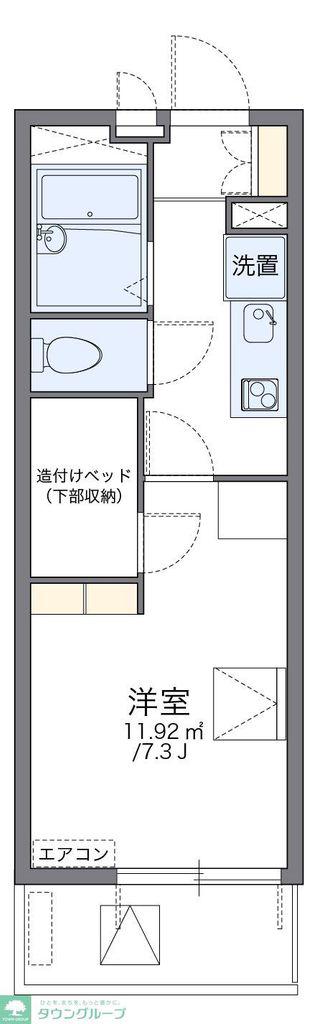 レオパレスイーストヒルズ(1K/4階)の間取り写真
