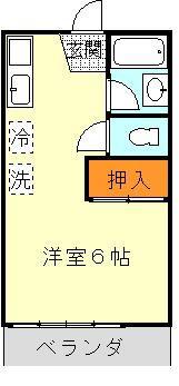 シャトルなみき(ワンルーム/2階)の間取り写真