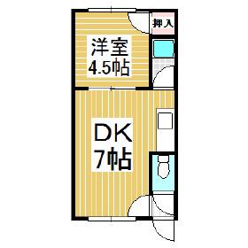 アルカンシエル(1DK/1階)の間取り写真