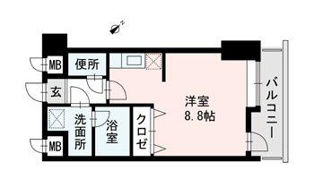 フォルム高宮502(1K/5階)の間取り写真