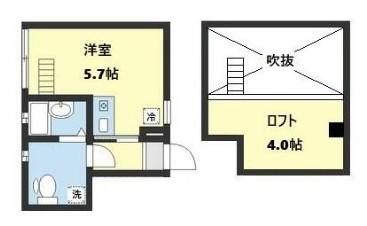 オークグレイス笹塚(1K/1階)の間取り写真