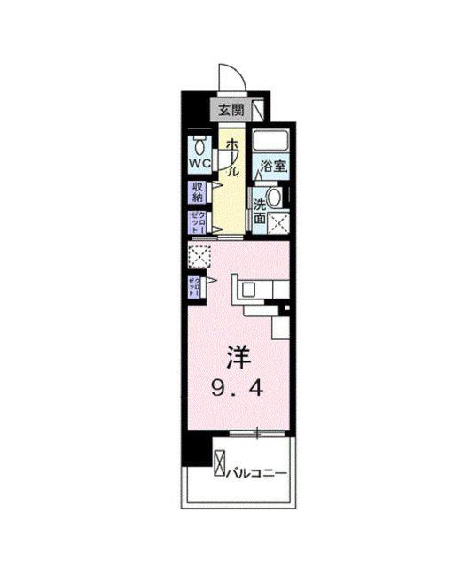 グランデ新宿(ワンルーム/6階)の間取り写真