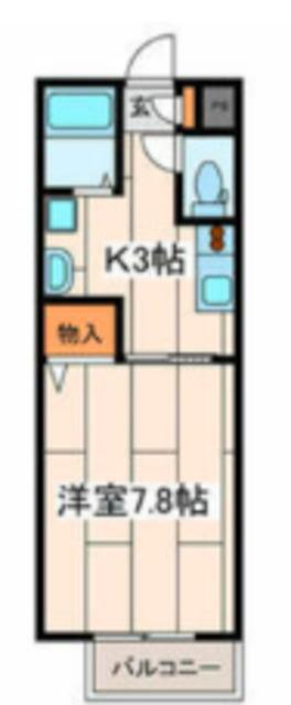 レヴァンテ(1K/2階)の間取り写真
