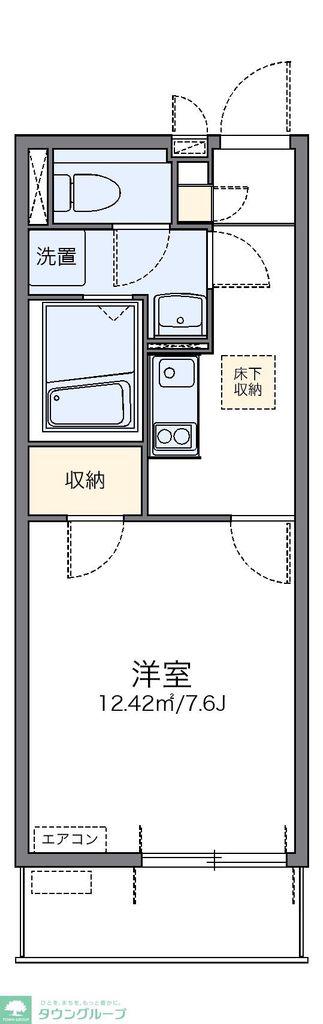 レオネクストフォーブル(1K/1階)の間取り写真