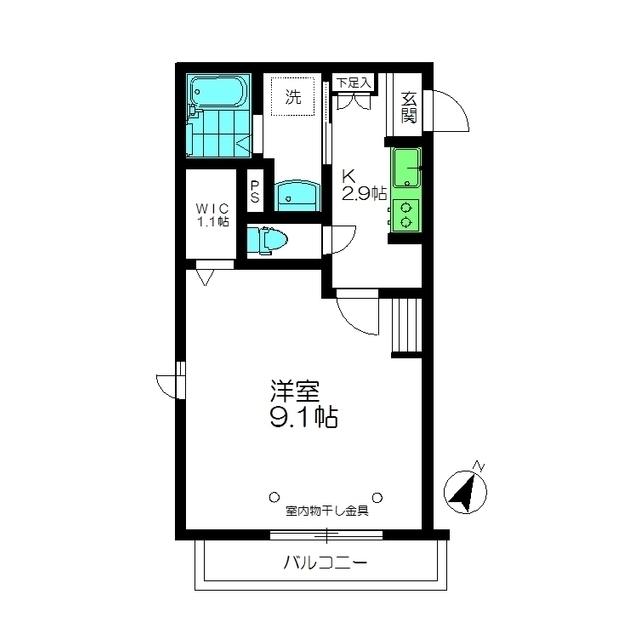 MAISON CHOU CHOU(1K/3階)の間取り写真