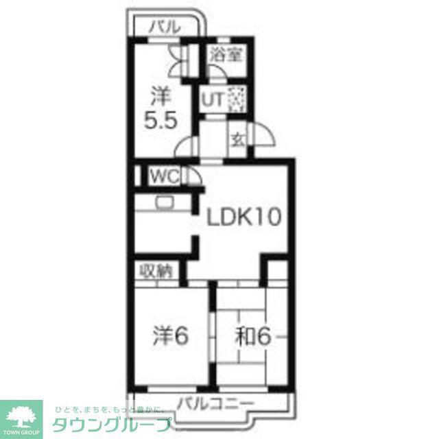 ローレルマンションMURATA(3DK/2階)の間取り写真
