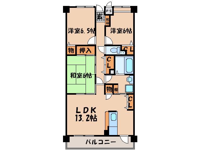 グランKSジオ(3LDK/5階)の間取り写真
