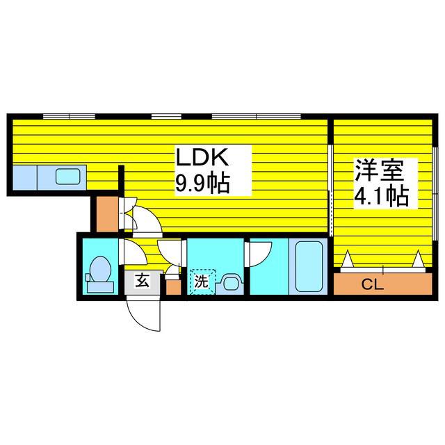 LA MERIDIAN(1LDK/5階)の間取り写真