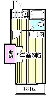 デュエット塚越(ワンルーム/1階)の間取り写真