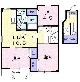 リバーサイド(3LDK/2階)の間取り写真