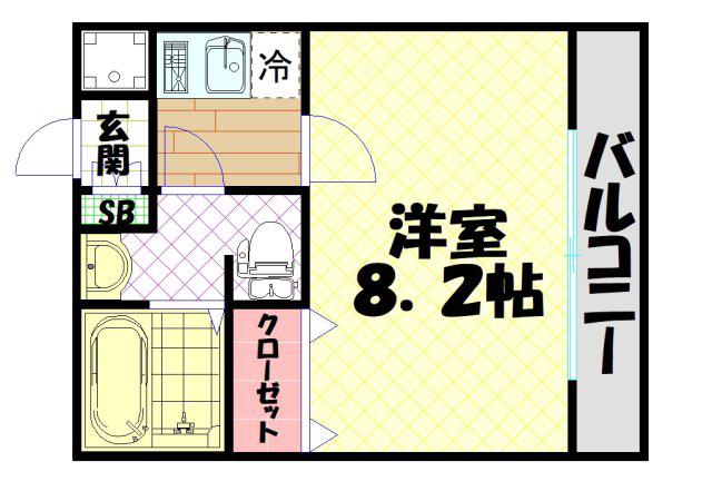BIEN LUCE(1K/2階)の間取り写真