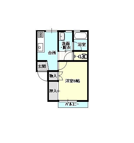 コーポエンゼル(1K/1階)の間取り写真