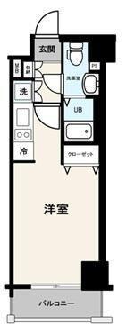 グランフォース横浜関内(1K/4階)の間取り写真