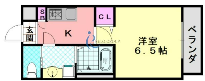H-MAISON 平野イースト(1K/1階)の間取り写真
