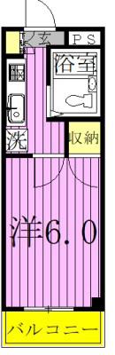 フルール綾瀬(1K/1階)の間取り写真