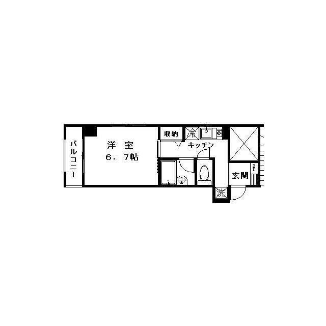 ESPOIR(1K/3階)の間取り写真
