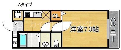 I PALACE(1K/2階)の間取り写真